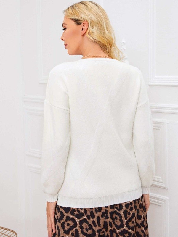 SHEIN Maternity Drop Shoulder Sweater