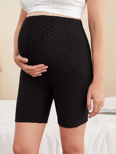 SHEIN Maternity Plus Lace Insert Adjustable Waist Leggings