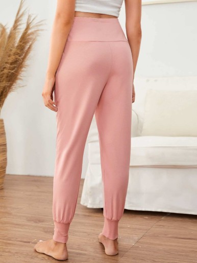 SHEIN Maternity Slant Pocket Solid Sweatpants