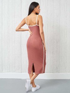 SHEIN Maternity Split Hem Cami Bodycon Dress