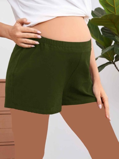 SHEIN Maternity Wide Leg Shorts