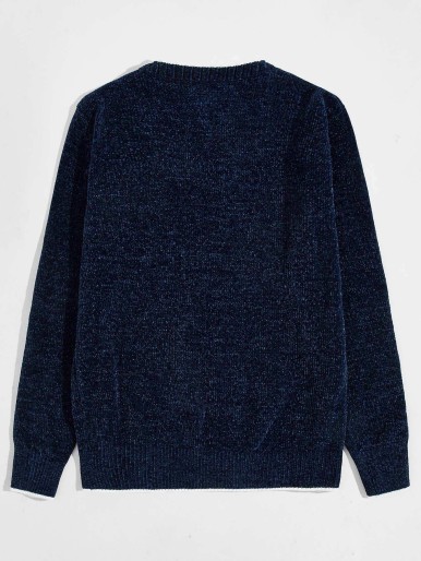 SHEIN Men Contrast Trim Sweater