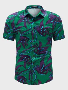 SHEIN Men Phoenix Print Shirt