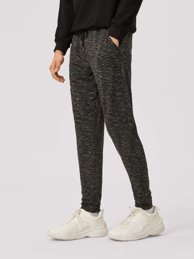 SHEIN Men Slant Pocket Space Dye Sweatpants