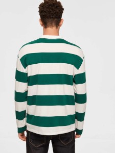 SHEIN Men Two Tone Striped Collared Tee