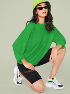 SHEIN Neon Green Solid Top