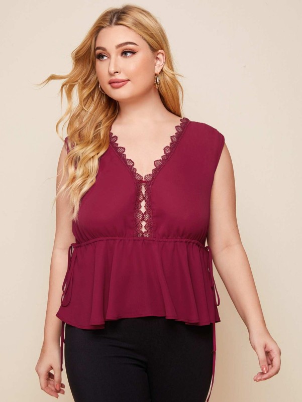 Side cheap peplum top