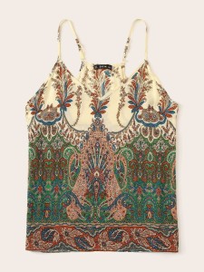 SHEIN Plus Paisley Print Cami Top