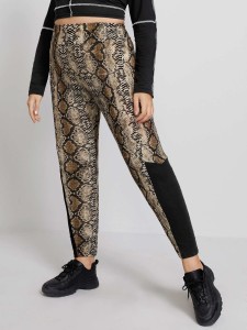 SHEIN Plus Snakeskin Print Leggings