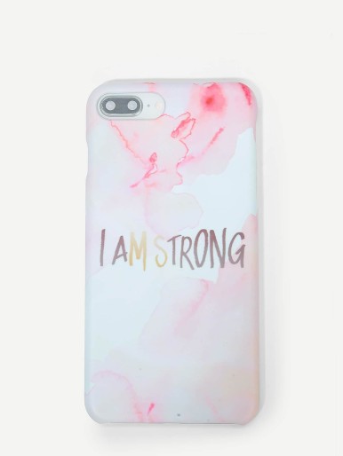 Letter Print iPhone Case