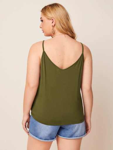 SHEIN Plus Wrap Front Cami Top