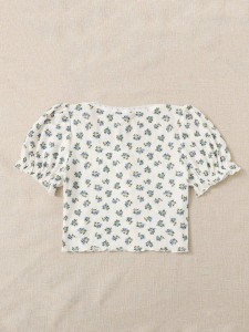 Girls Cut-and-sew Top & Dolphin Shorts Set
