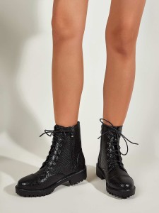 Lace-up Front Combat Boots