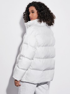 SHEIN Solid Puffer Coat