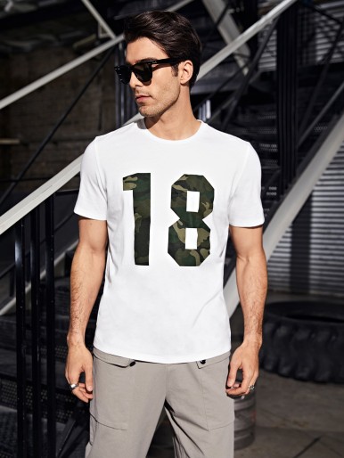 SHEIN Men Letter Graphic Tee