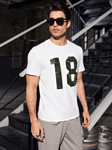 SHEIN Men Letter Graphic Tee