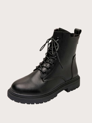 Lace-up Front Combat Boots