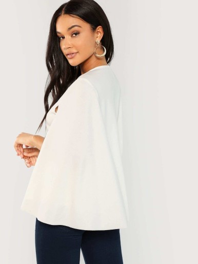 SHEIN Zip Up Peplum Coat