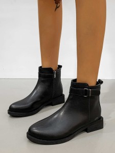 Side Zipper Ankle Boots