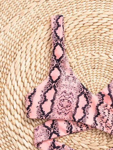 Snakeskin Wrap Bikini Top