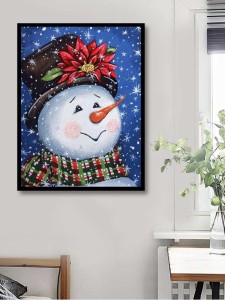 Snowman Print DIY Diamond Painting Without Frame