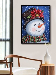 Snowman Print DIY Diamond Painting Without Frame