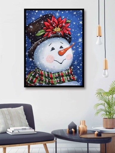 Snowman Print DIY Diamond Painting Without Frame