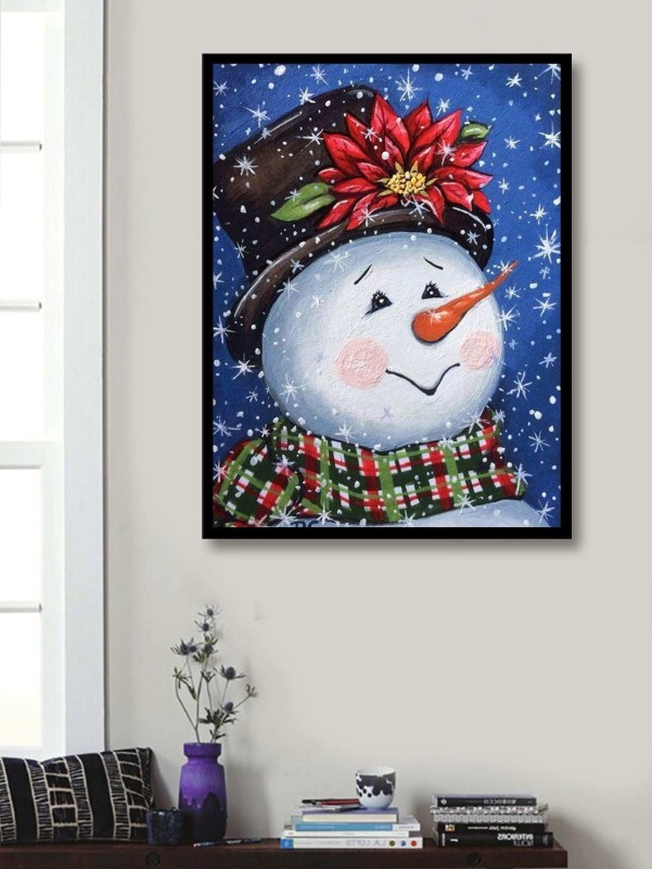 Snowman Print DIY Diamond Painting Without Frame