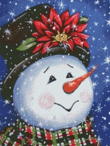 Snowman Print DIY Diamond Painting Without Frame