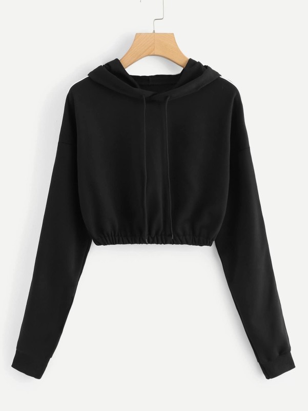 Contrast Taped Side Hooded Sweatshirt