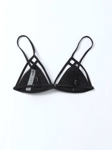 Solid Harness Micro Triangle Bikini Top