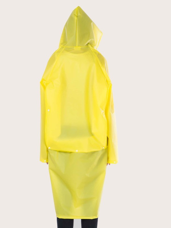Solid Waterproof Backpack Raincoat