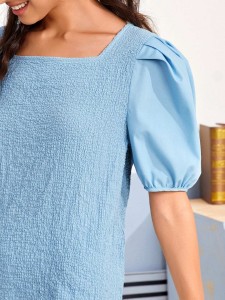 Square Neck Puff Sleeve Blouse