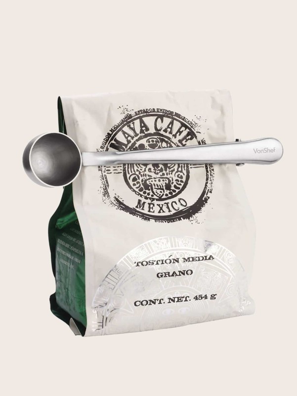 Stainless Steel Coffee Scoop With Seal Clip