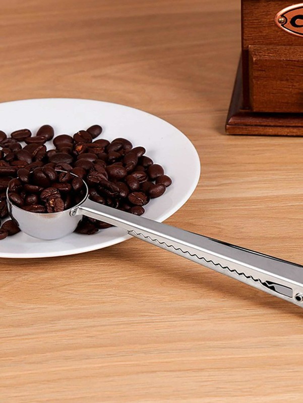 Stainless Steel Coffee Scoop With Seal Clip