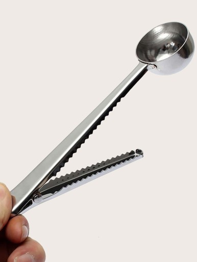 Stainless Steel Coffee Scoop With Seal Clip