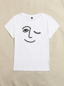 Stick Figure Graphic Short Sleeve Tee