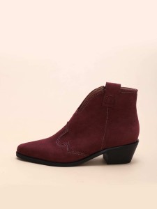 Stitch Detail Block Heeled Boots