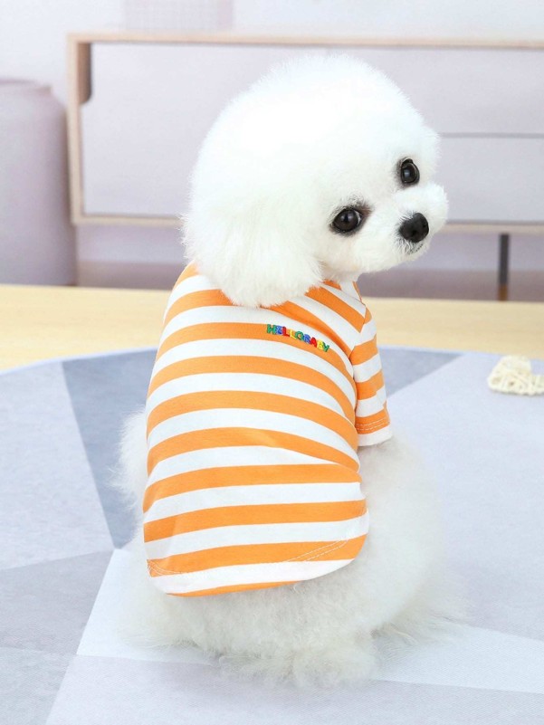 Striped Pattern Pet Tee