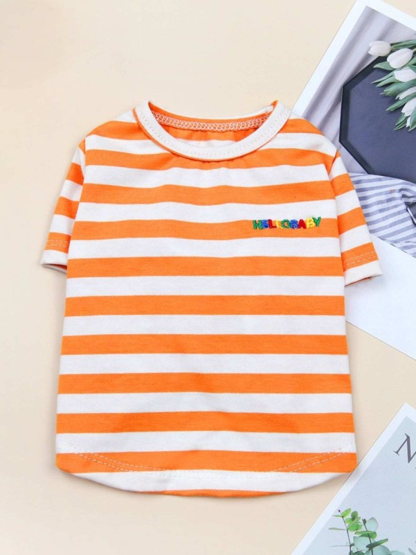 Striped Pattern Pet Tee