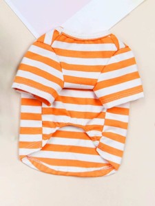 Striped Pattern Pet Tee