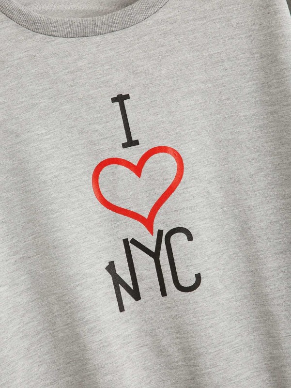 Sweatshirt with heart and letter print