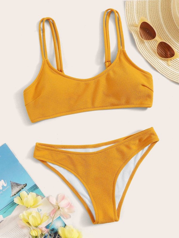 Triangle High Cut Bikini Swimsuit