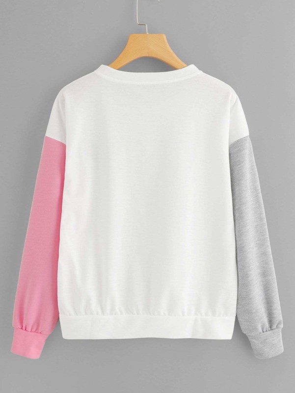 Drop Shoulder Animal Print Sweatshirt