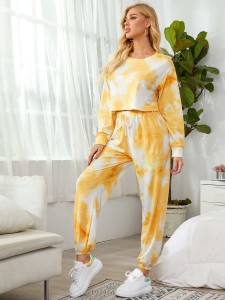 Tie Dye Knot Front PJ Set