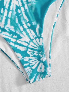 Tie Dye Tie Back Bikini Swimsuit