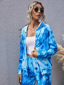 Tie Dye Zip-up Hoodie