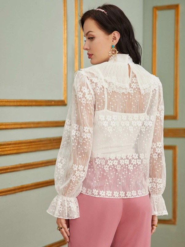 Sheer Lace Blouse 