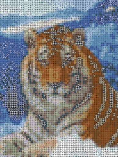 Tiger Print DIY Diamond Unframed Painting