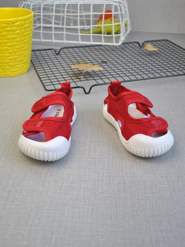 Toddler Girls Cut-out Hook-and-loop Fastener Strap Mesh Sandals